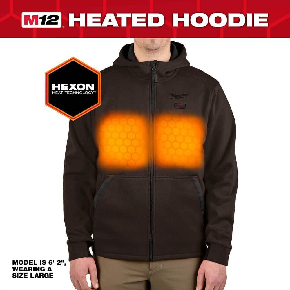 Men's Small M12 12-Volt Lithium Ion Cordless Brown Heated Hooded Jacket (Jacket and Battery Holder Only) price history on PriceWatchPro
