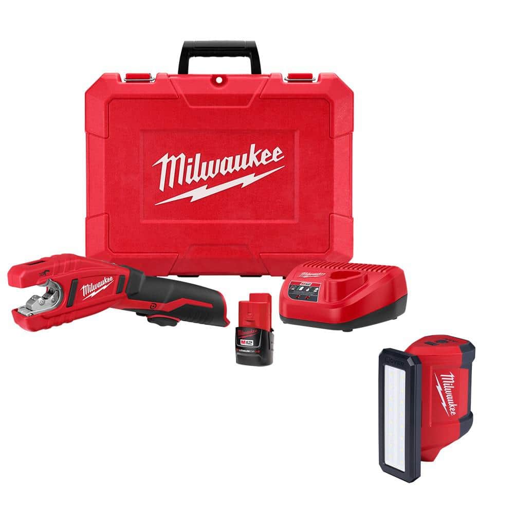 M12 12V Lithium-Ion Cordless Copper Tubing Cutter Kit w/1.5 Ah Battery, Charger & Hard Case w/M12 ROVER Service Light price history on PriceWatchPro