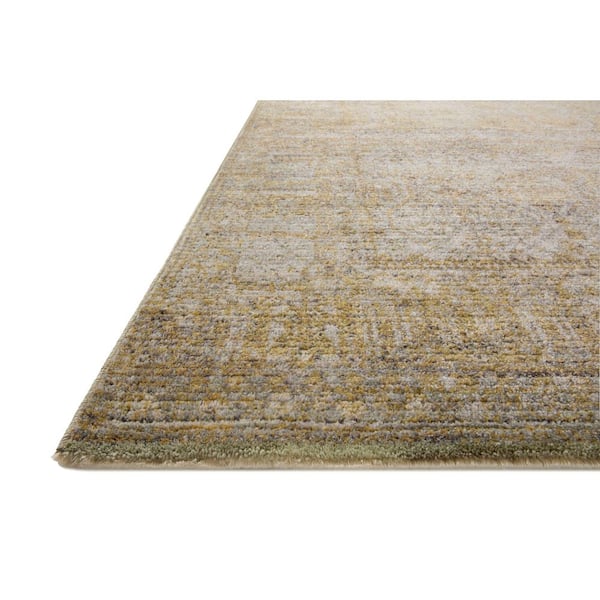 Jean Stoffer Bradbury Dove/Gold 3 ft. 7 in. x 5 ft. 7 in. Contemporary Accent Rug