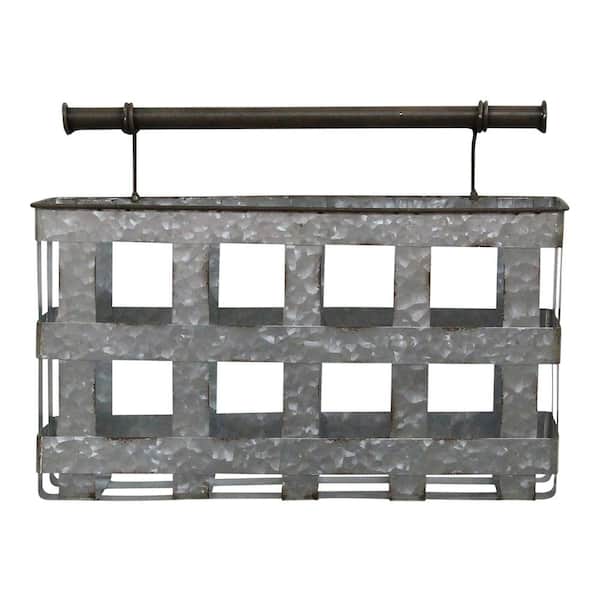 Stratton Home Decor Galvanized Metal Wall Basket S23741 - Galvanized Tin Home Decor