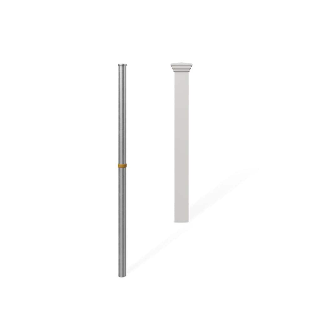 Newport 3.5-ft White Vinyl No-Dig Fence Post