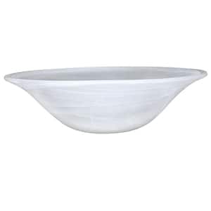 4-1/2 in. H x 15 in. Dia/Alabaster Glass Shade For Torchiere Lamp, Swag Lamp and Pendant