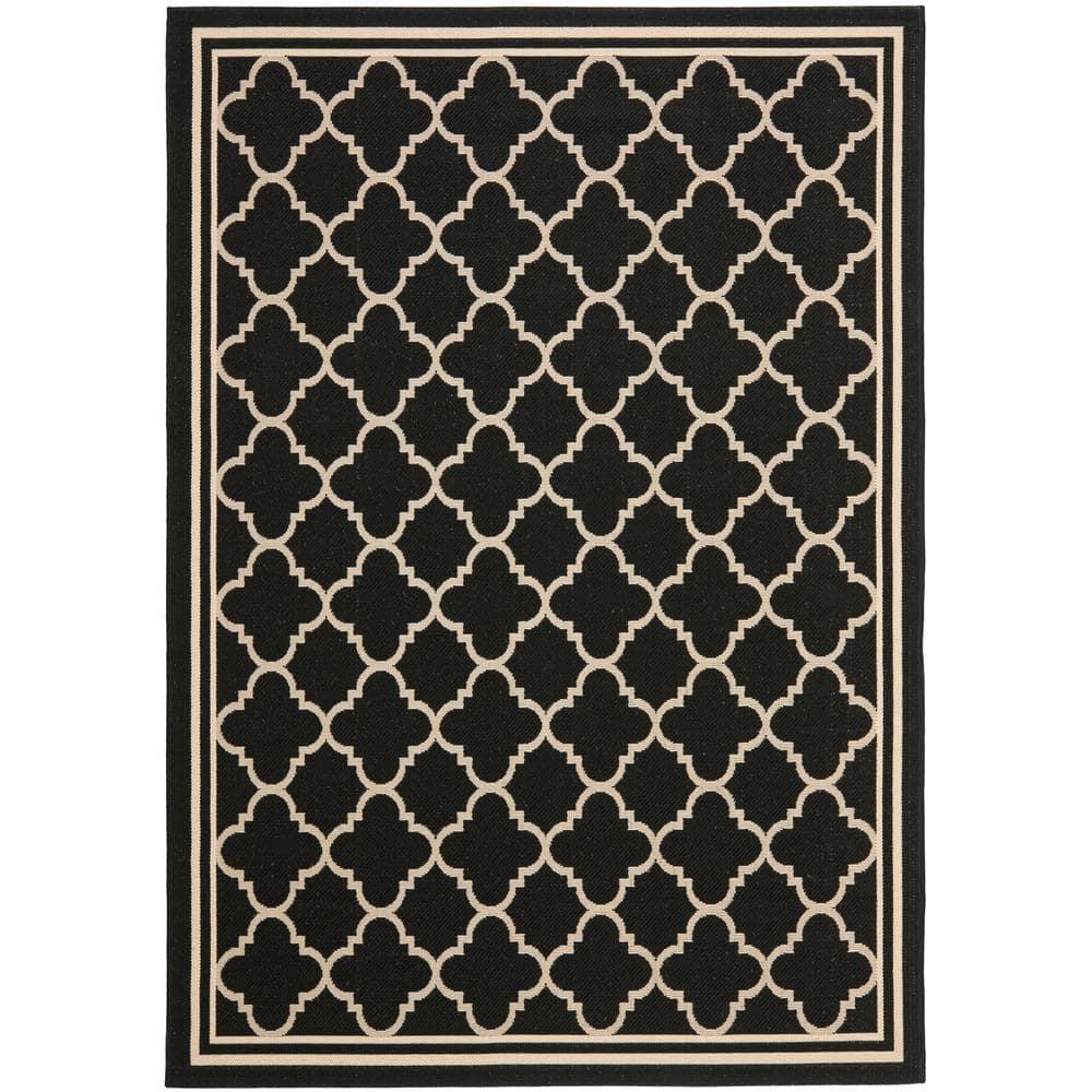 Dean Indoor/Outdoor Carpet Walk-Off Entrance Door Mat/Rug - Black - 6' x 8