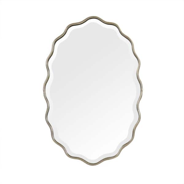 Zentique Medium Oval Antique Gold Beveled Glass Antiqued Art Deco Mirror (29.5 in. H x 19.5 in. W)