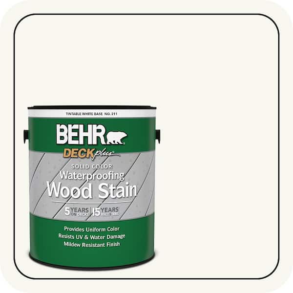 1 gal. #SC-210 Ultra Pure White Solid Color Waterproofing Exterior Wood Stain