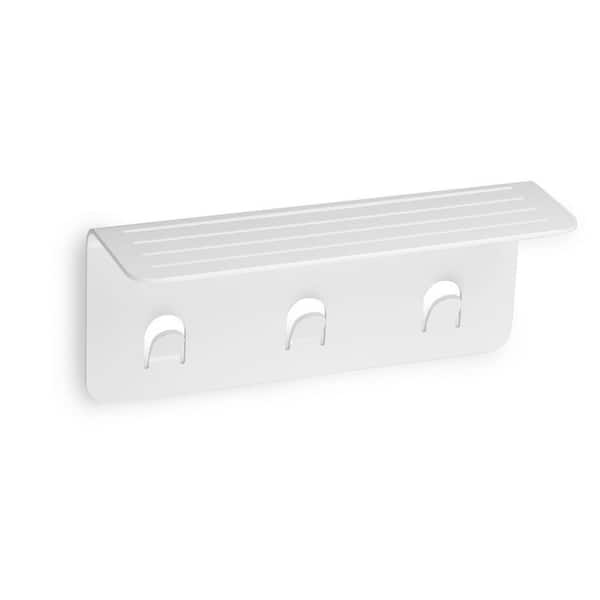 Brondell Nebia 4.7 in. W 3.7 in. H x 11 in. D Aluminum Rectangular Shelf in White