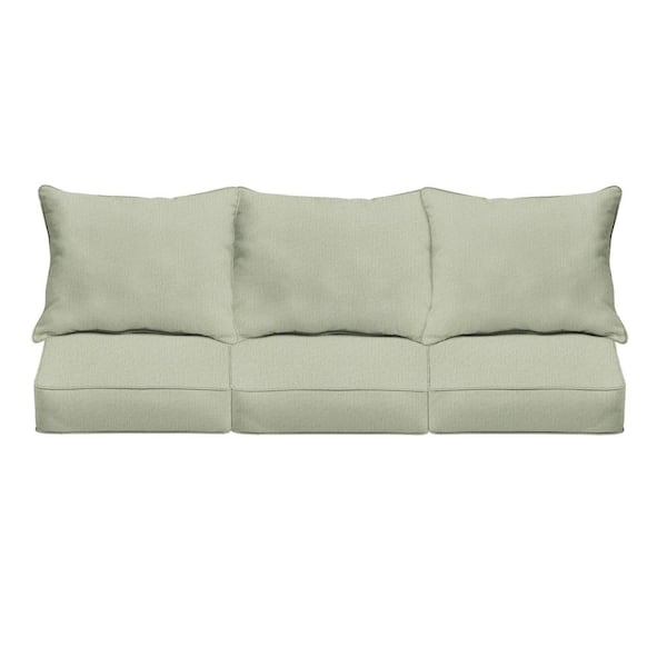 SORRA HOME 22.5 x 22.5 x 5 (6-Piece) Deep Seating Outdoor Couch Cushion in Sunbrella Revive Stem