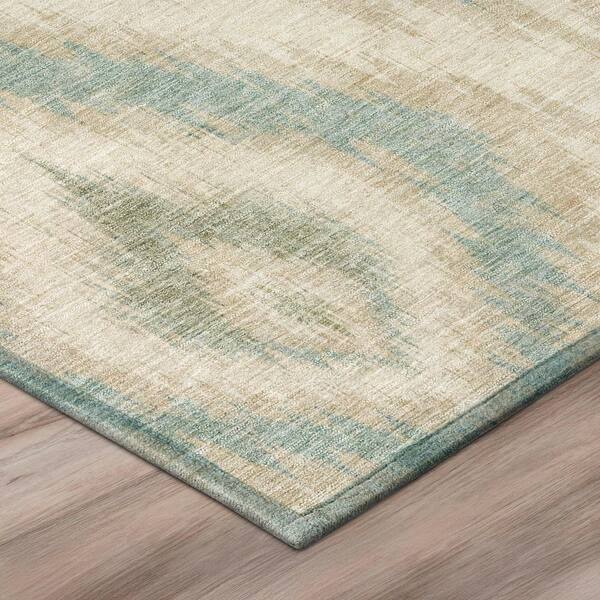 Chantille Machine Washable Indoor/Outdoor Abstract ACN3071 Seafoam 3 ft. x 4 ft. Area Rug