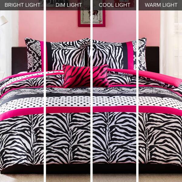 Intelligent Design Gemma 4-Piece Pink Microfiber King/Cal King