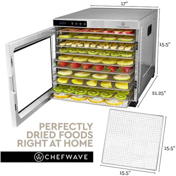 https://images.thdstatic.com/productImages/c0070a16-57df-4764-bb72-d14cbc0b40ff/svn/stainless-steel-chefwave-dehydrators-cw-fd10-4f_600.jpg