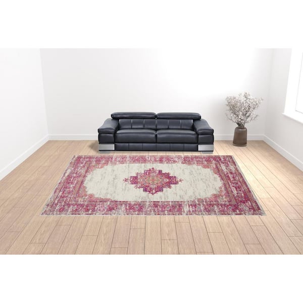 12 ft. x 15  ft. Blue Moroccan Power Loom Distressed Area Rug