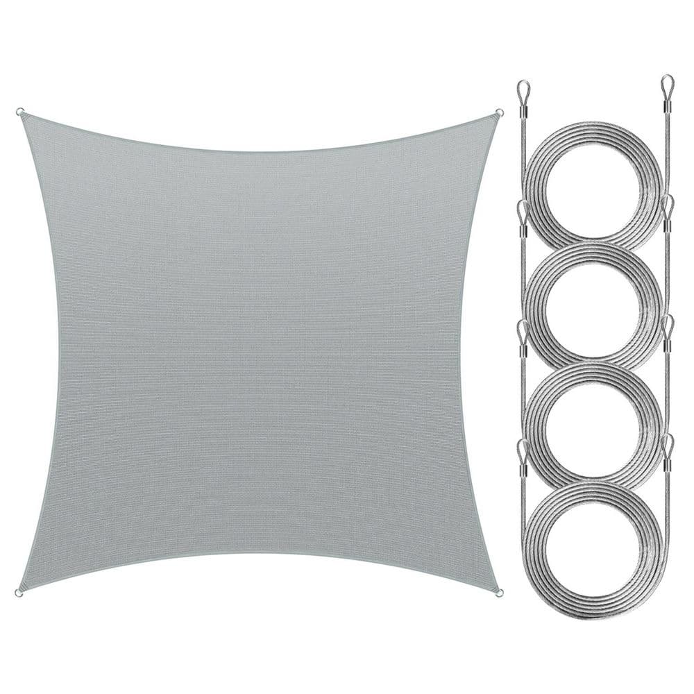 12 ft. x 12 ft. Square Sun Shade Sail with Rope-Gray price history on PriceWatchPro