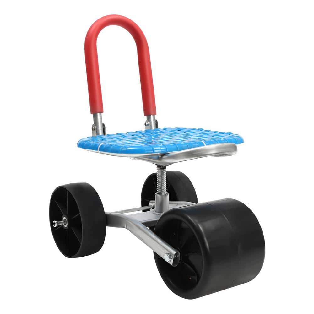 YIYIBYUS HighCarbon Steel Garden Cart Rolling Work Seat Outdoor Lawn