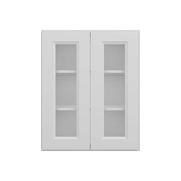 HOMLUX 24 in. W x 12 in. D x 30 in. H in Traditional Dove Plywood Ready to Assemble Wall Kitchen Cabinet