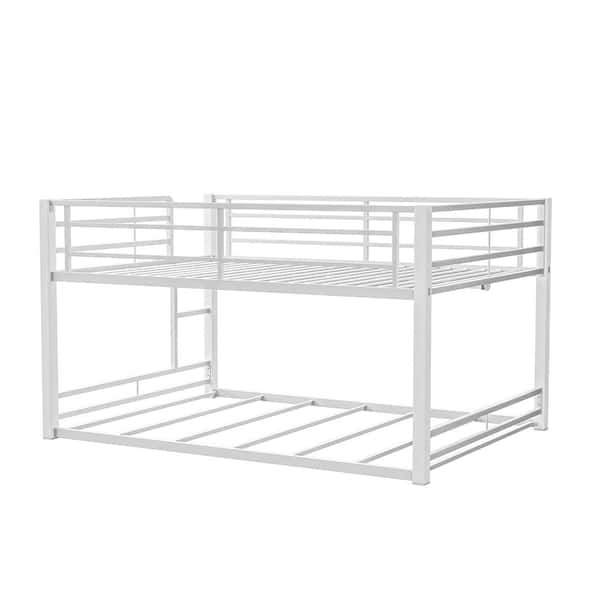 Furniture of America Bowry White Powder Coating Full Over Full Bunk Bed ...