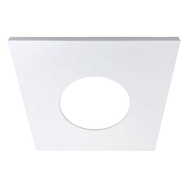 HALO JBD 4 in. Square Flat Designer Trim in Paintable Matte White