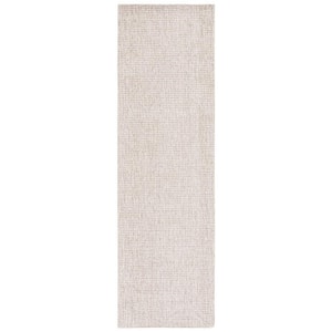 Abstract Ivory/Gray 2 ft. x 14 ft. Speckled Runner Rug