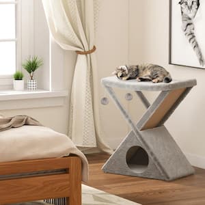 Fold and Store Cat Tree Condo, Cat Tower with Cat Scratching Post