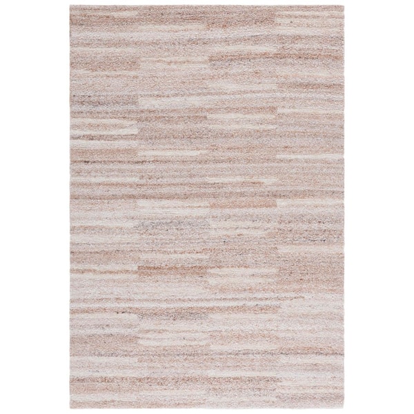 Pine 3 ft. x 5 ft. Beige/Light Rust Gradient Striped Area Rug
