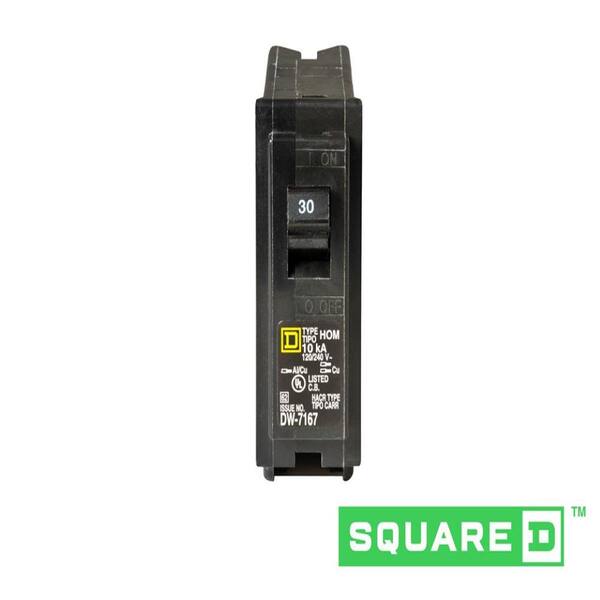 CIRCUIT BREAKER Details about   SQUARE D, 30 amp single pole 120 V  !!BEST VALUE!! Used 