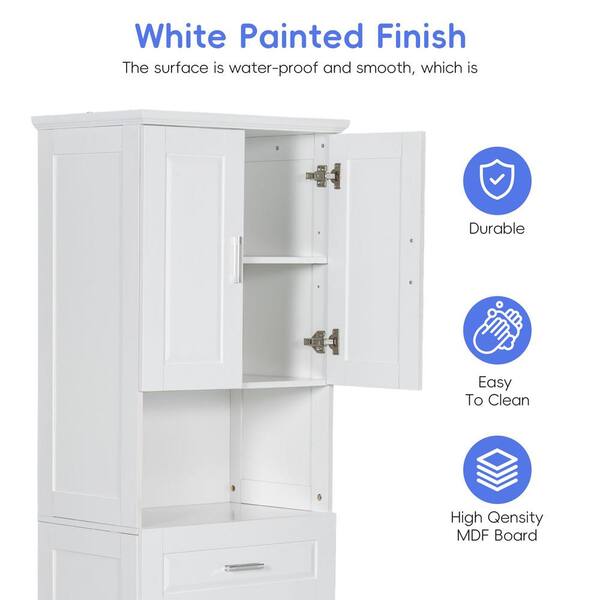 EPOWP 24.72 in. W x 16.29 in. D x 69.92 in. H White MDF