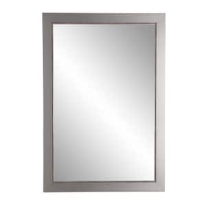 Medium Rectangle Aged Silver Classic Mirror (38 in. H x 31.5 in. W)