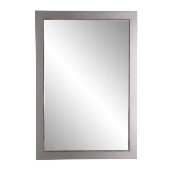 BrandtWorks Medium Rectangle Aged Silver Classic Mirror (38 in. H x 31.5 in. W)