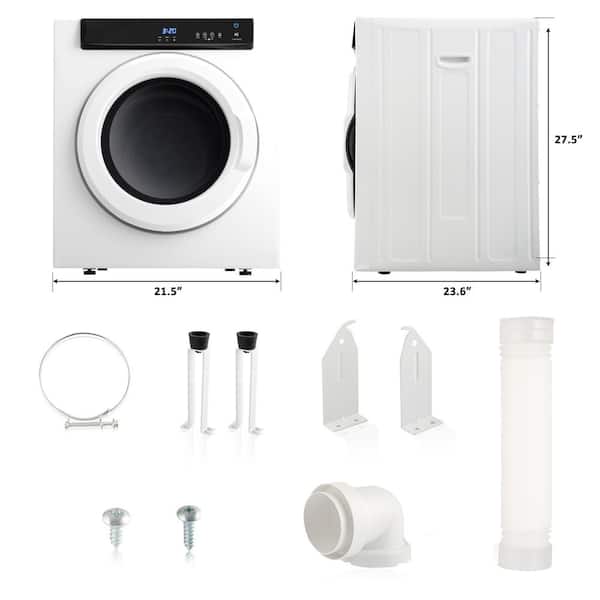 Flynama 1.41 Cu. ft. 110-Volt Portable Laundry Electric Dryer in White