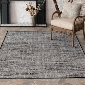 Wicker Weave Black Doormat 3 ft. x 5 ft.  Indoor/Outdoor Area Rug