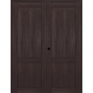 2-Panel Shaker 72 in. x 84 in. Right Active Vera Linga Oak Wood Composite Solid Core Double Prehung Interior Door