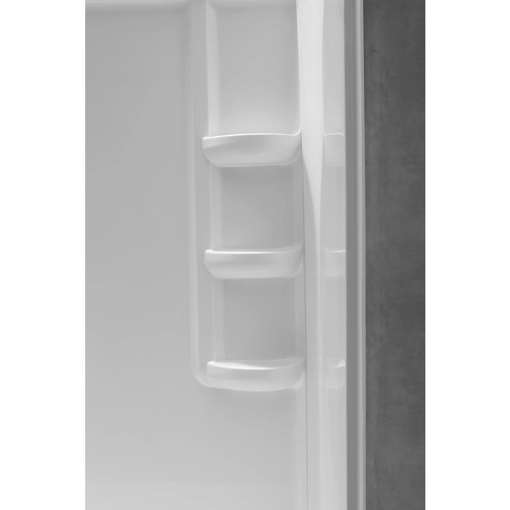 Vasu 60'' x 36'' White Acrylic Shower Wall System