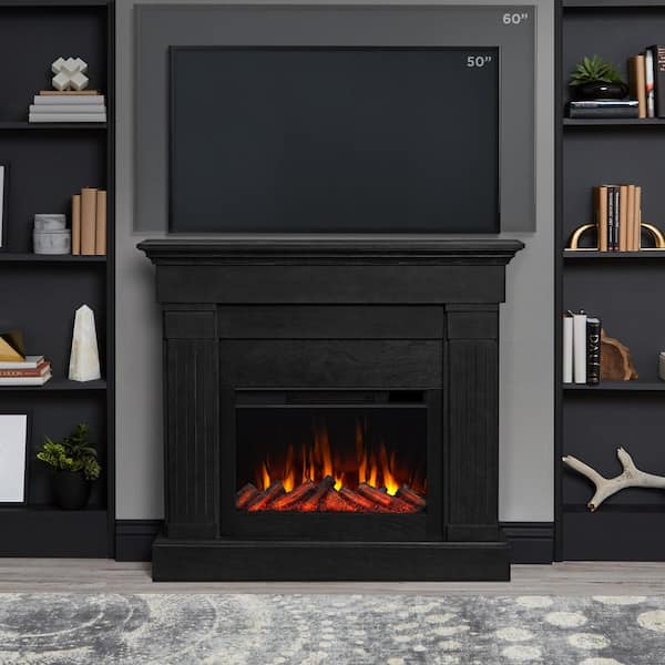 Real Flame Crawford Slim 48 in. Freestanding Wooden Electric