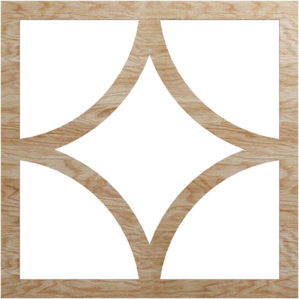 Ekena Millwork 0.25 in. x 30 in. x 30 in. Wood (Red Oak) Medallion Moulding