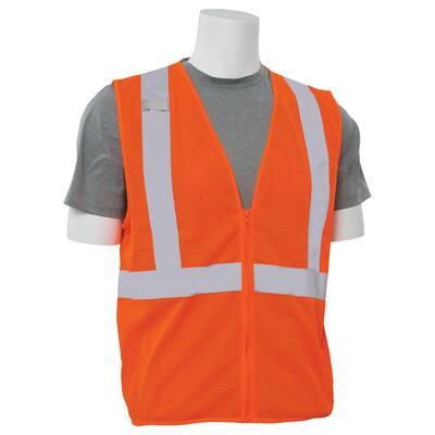 S363 4X Hi Viz Orange Economy Poly Mesh Safety Vest