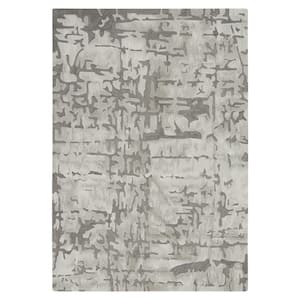 Symmetry Ivory/Taupe 5 ft. x 8 ft. Abstract Contemporary Area Rug