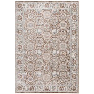 Reynell Brown 3 ft. x 5 ft. Floral Area Rug