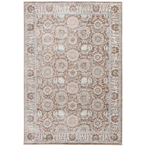 Home Decorators Collection Reynell 6 ft. x 9 ft. Brown Floral Area Rug
