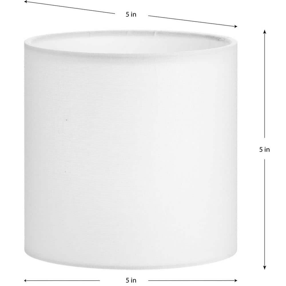 Elara White Linen Drum Chandelier Shade