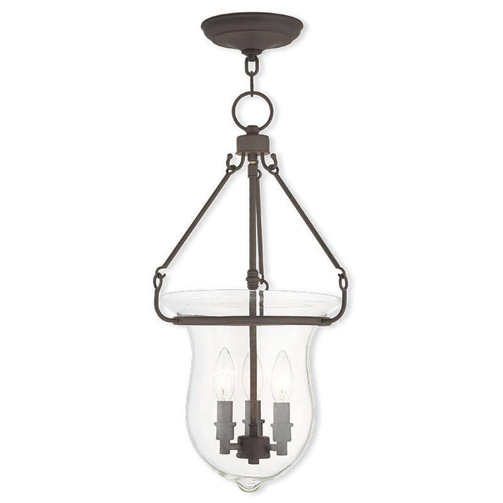 Livex Lighting Canterbury 3 Light Bronze Pendant 5029607 The Home Depot