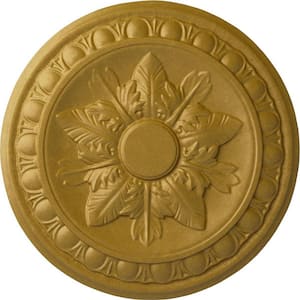 17-3/4 in. x 1-1/8 in. Exeter Urethane Ceiling Medallion (Fits Canopies upto 3-1/8 in.), Hand-Painted Pharaohs Gold