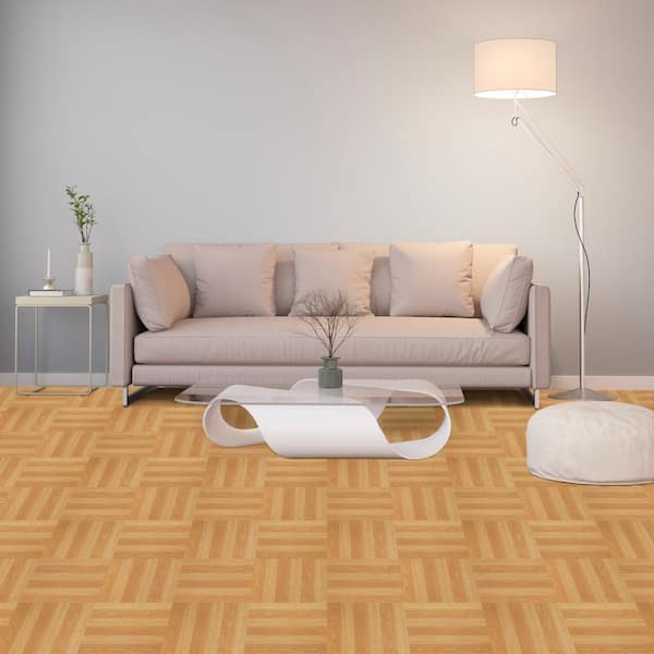 Sterling Light Oak Plank 12 in. x 12 in. Peel and Stick Vinyl Tile (45 sq. ft. / case)