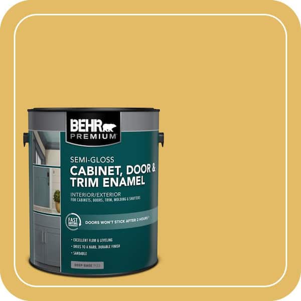 1 gal. #MQ4-12 Dandelion Wish Semi-Gloss Enamel Interior/Exterior Cabinet, Door & Trim Paint