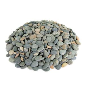 0.25 cu. ft. 1/2 in. to 1 in. Mixed Buttons Mexican Beach Pebble Smooth Round Rock for Garden and Landscape Design