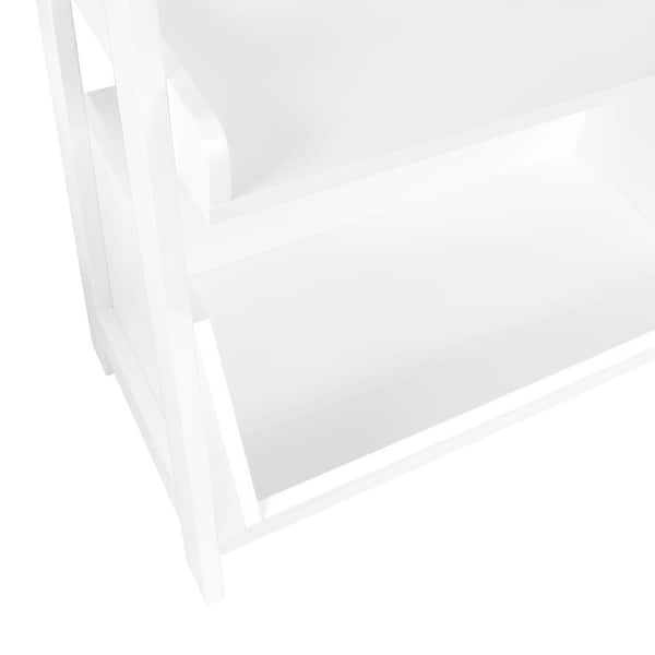RiverRidge Amery White 5-Tier Freestanding Corner Bathroom Shelf
