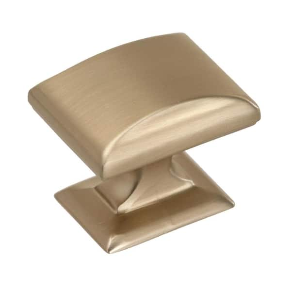 Amerock Candler 1-1/4 in. L (32 mm) Golden champagne Square Cabinet Knob