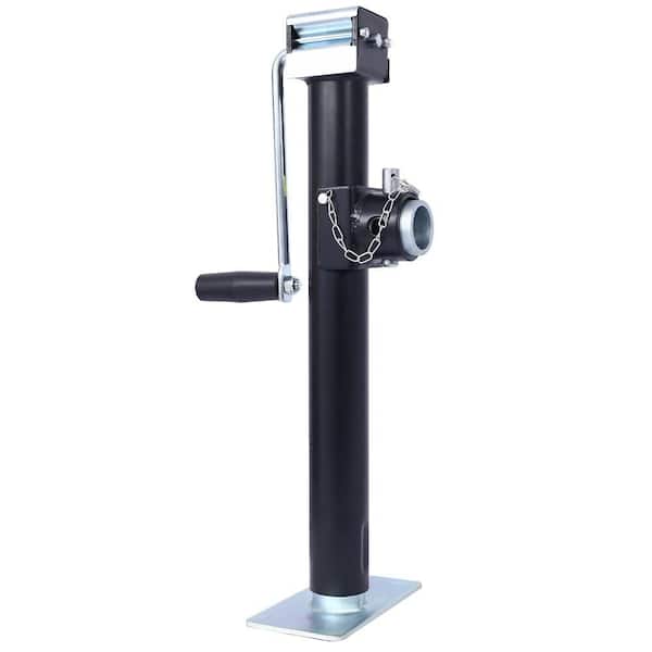Amucolo 5000 lbs. Black Weld-on Pipe-Mount Swivel Trailer Jack, 15-1/2 in. Vertical Travel