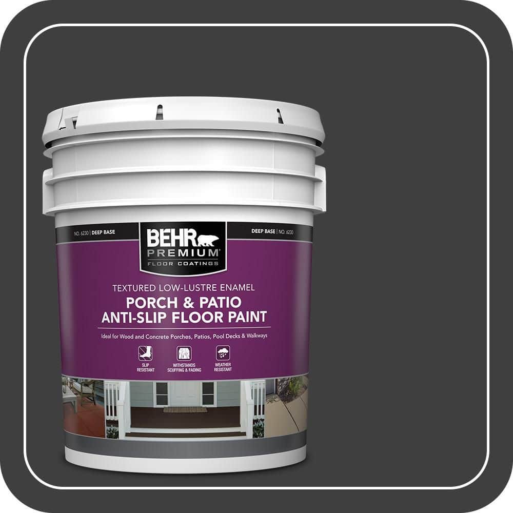 BEHR PREMIUM 5 gal. #OSHA-8 OSHA SAFETY BLACK Textured Low-Lustre ...