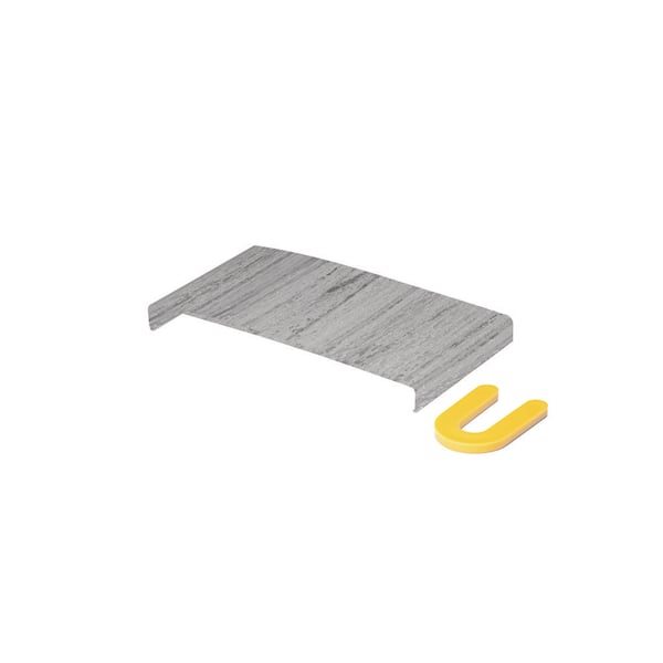 Deck-Top 1/2 in. x 5-1/2 in. x 3 in. Coastal Grey PVC Decking Board Cover Sample for Composite and Wood Patio Decks
