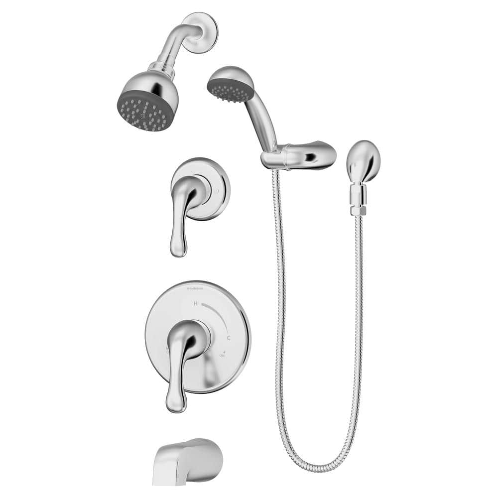 Symmons Unity 2-Handle Wall-Mount Tub And Shower Trim Kit In Polished ...