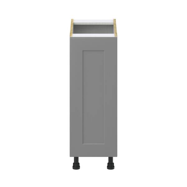 J COLLECTION Bristol Painted Slate Gray Shaker Assembled Base Kitchen Cabinet with 3 Inner Drawers (24 in. W x 34.5 in. H x 14 in. D)